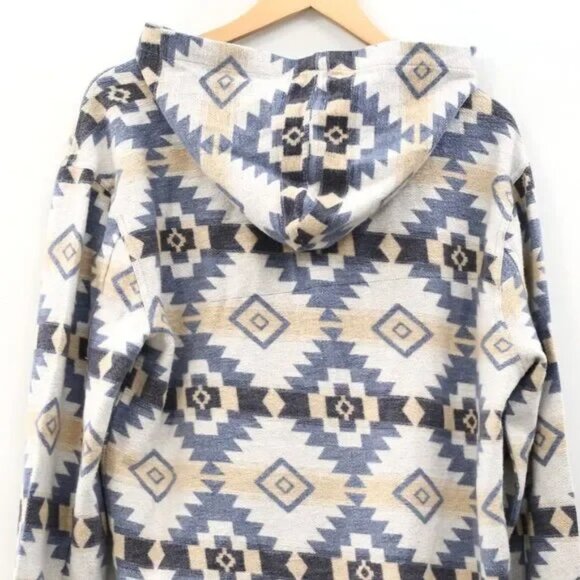 Faherty Men's DGF Knit Pacific Hoodie Aztec Southwestern Long Sleeve XL 283126 - Picture 5 of 8